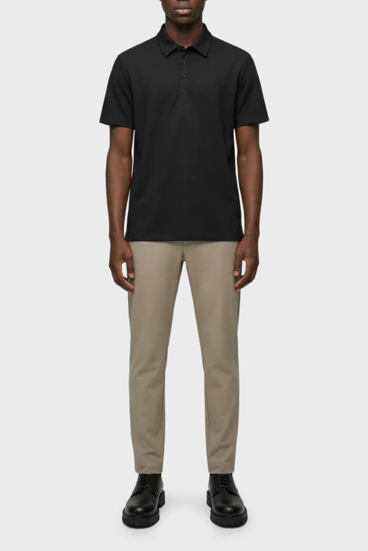 Isaora Logolu Regular Fit Düğmeli Erkek Polo Yaka T Shirt ISR3117 BLCK SİYAH - Isaora (1)