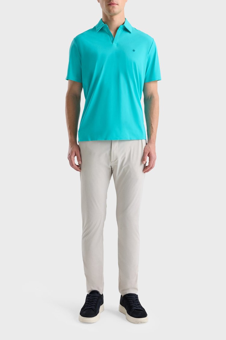 Isaora Logolu Regular Fit Kapamasız Erkek Polo ISR3201 TURQ Turkuaz - Isaora (1)