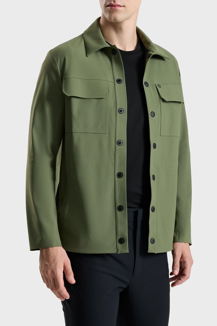 Isaora Logolu Regular Fit Klasik Yaka Su İtici Erkek Ceket ISR7028 GRE Haki - Isaora
