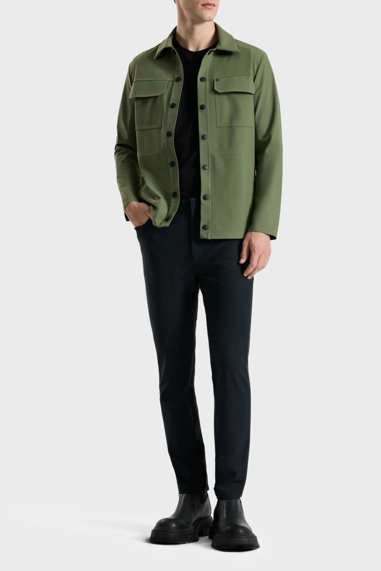 Isaora Logolu Regular Fit Klasik Yaka Su İtici Erkek Ceket ISR7028 GRE Haki - Isaora (1)