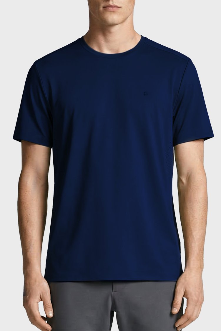 Isaora Regular Fit Bisiklet Yaka Erkek T Shirt ISR9021 DRNVY KOYU LACIVERT - Isaora