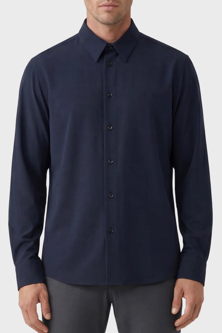 Isaora Regular Fit Klasik Yaka Uzun Kollu Erkek Gömlek ISR4134168 LACİVERT - Isaora