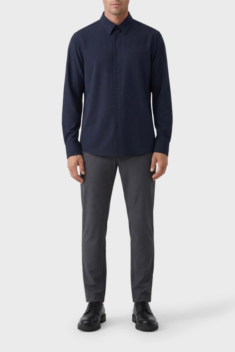 Isaora Regular Fit Klasik Yaka Uzun Kollu Erkek Gömlek ISR4134168 LACİVERT - Isaora (1)
