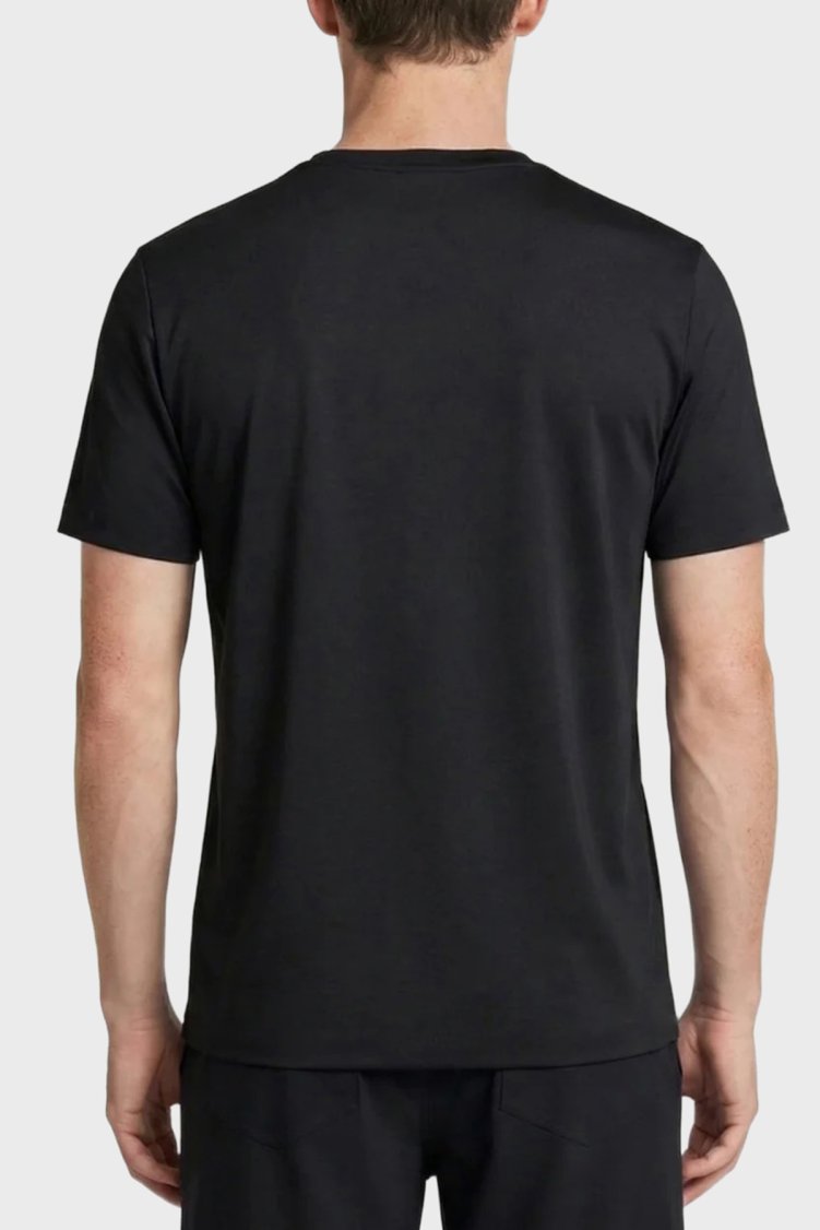 Isaora Regular Fit Logolu Bisiklet Yaka Erkek T Shirt ISR90160 SİYAH - Isaora (1)