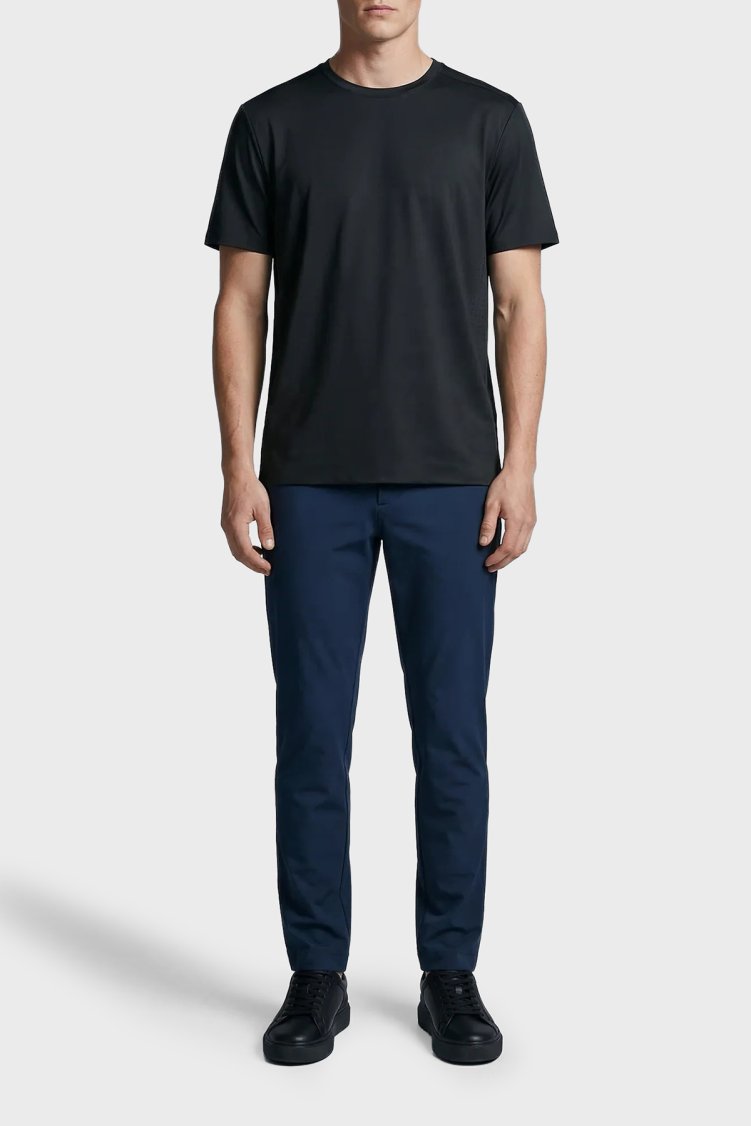 Isaora Regular Fit Logolu Bisiklet Yaka Erkek T Shirt ISR90210 SİYAH - Isaora (1)