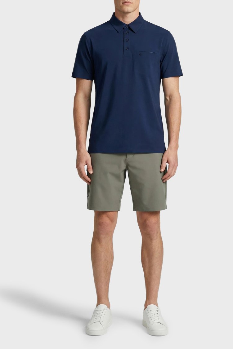 Isaora Regular Fit Logolu Düğmeli Erkek Polo Yaka T Shirt ISR3208 DRNVY KOYU LACIVERT - Isaora (1)