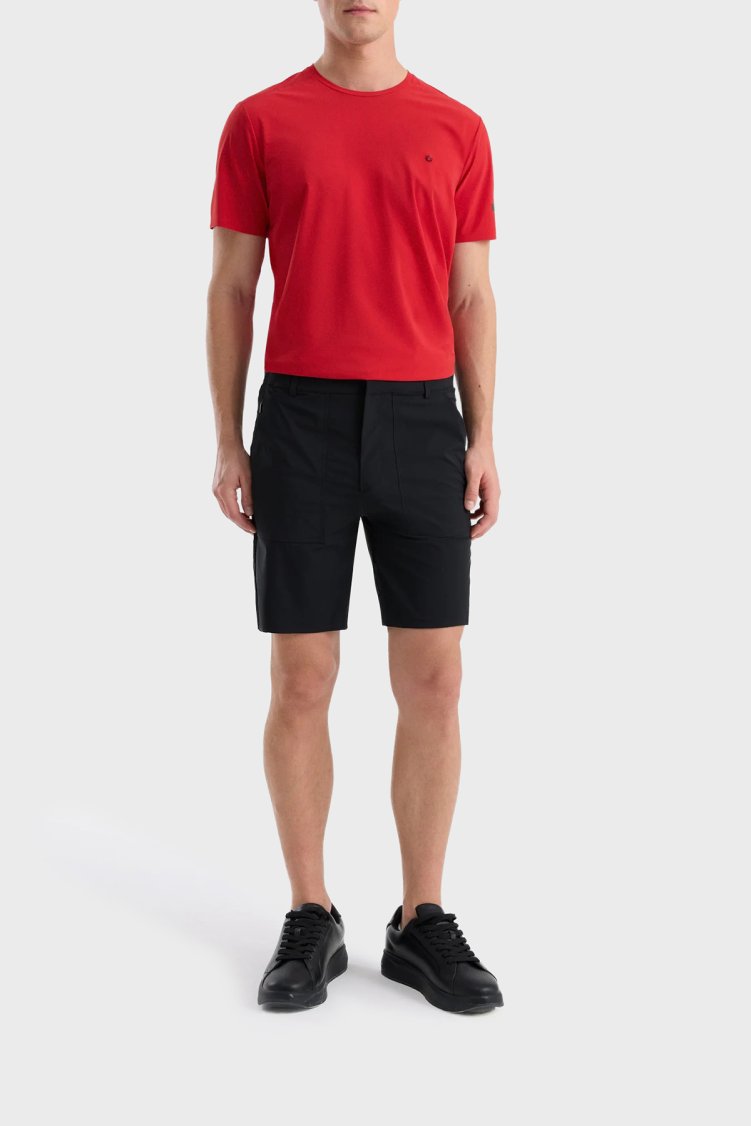 Isaora Regular Fit Normal Bel Bermuda Erkek Şort ISR62030 Siyah - Isaora (1)