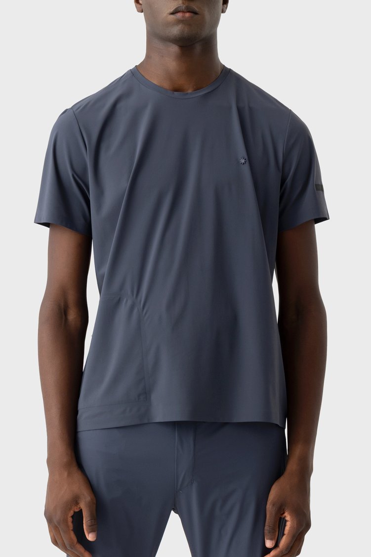 Isaora Slim Fit Logolu Bisiklet Yaka Erkek T Shirt ISR9015 DRG KOYU GRİ - Isaora