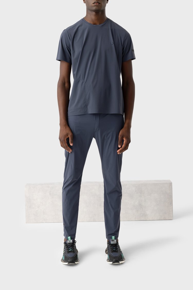 Isaora Slim Fit Logolu Bisiklet Yaka Erkek T Shirt ISR9015 DRG KOYU GRİ - Isaora (1)