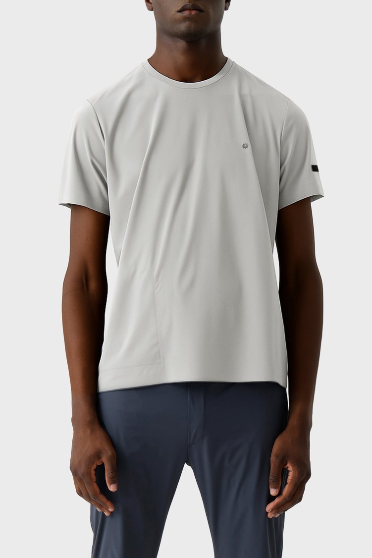 Isaora Slim Fit Logolu Bisiklet Yaka Erkek T Shirt ISR9015 ULTIMATE GRİ - Isaora