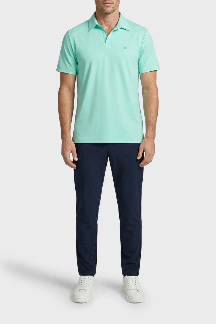 Isaora Streç Regular Fit Kapamasız Erkek Polo Yaka T Shirt ISR3201 MGRN MİNT - Isaora (1)