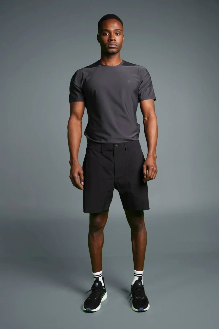Isaora Su İtici Relaxed Fit Normal Bel Chino Erkek Short M22B4105 010 SİYAH - Isaora