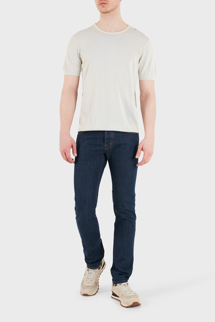 Jacob Cohen Pamuklu Slim Fit Normal Bel Dar Paça Jean Erkek Kot Pantolon JUM QE004 034 S3735 R2 100D LACİVERT - Jacob Cohen (1)
