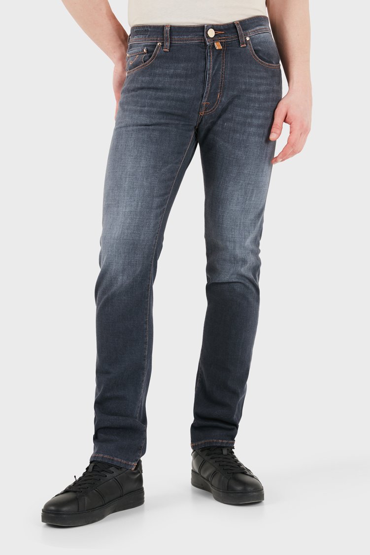 Jacob Cohen Pamuklu Slim Fit Normal Bel Dar Paça Jeans Erkek Kot Pantolon JUM QE004 053 S4126 V1 600D SİYAH - Jacob Cohen