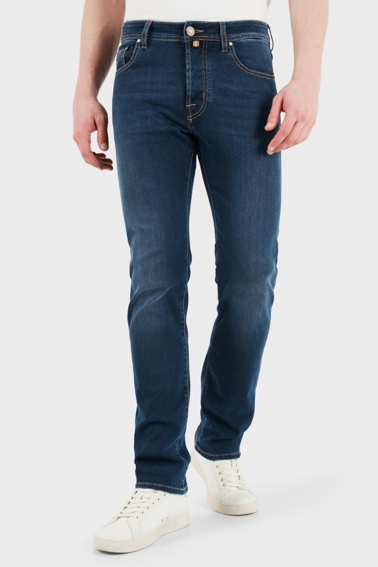 Jacob Cohen Pamuklu Slim Fit Normal Bel Dar Paça Jeans Erkek Kot Pantolon JUM QE004 057 P0021 V1 100D LACİVERT - Jacob Cohen