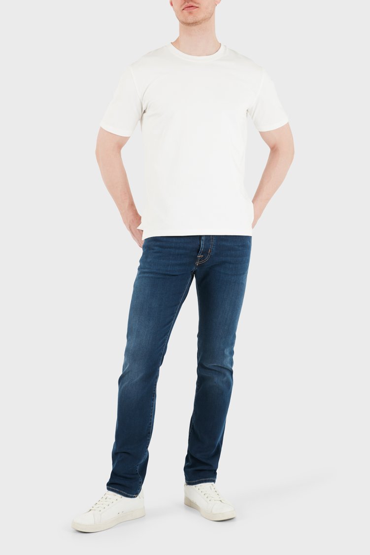 Jacob Cohen Pamuklu Slim Fit Normal Bel Dar Paça Jeans Erkek Kot Pantolon JUM QE004 057 P0021 V1 100D LACİVERT - Jacob Cohen (1)