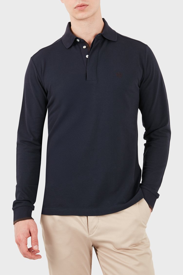 Jacob Cohen Regular Fit Yaka Uzun Kollu Erkek Polo JUM 80036 M4565 001 RWY99 Lacivert - Jacob Cohen