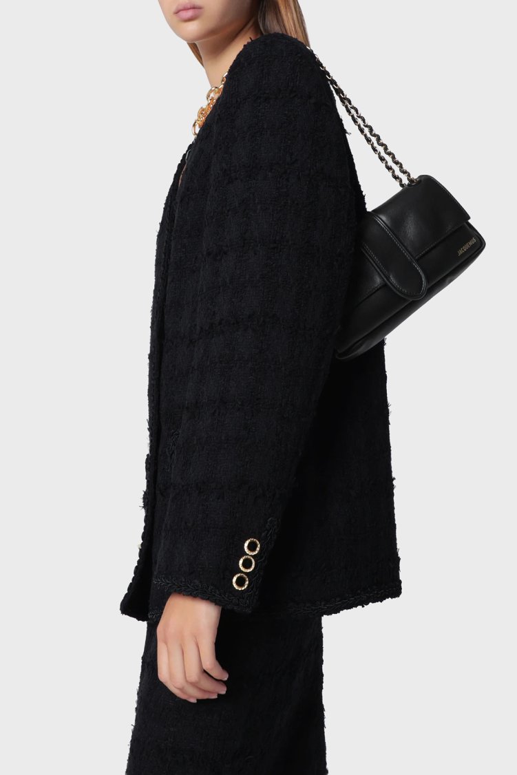 Jacquemus Le Bambıno Chaıne Deri Zincir Askılı Kadın Çanta 26EBAW00453AC27L14 Siyah - Jacquemus (1)