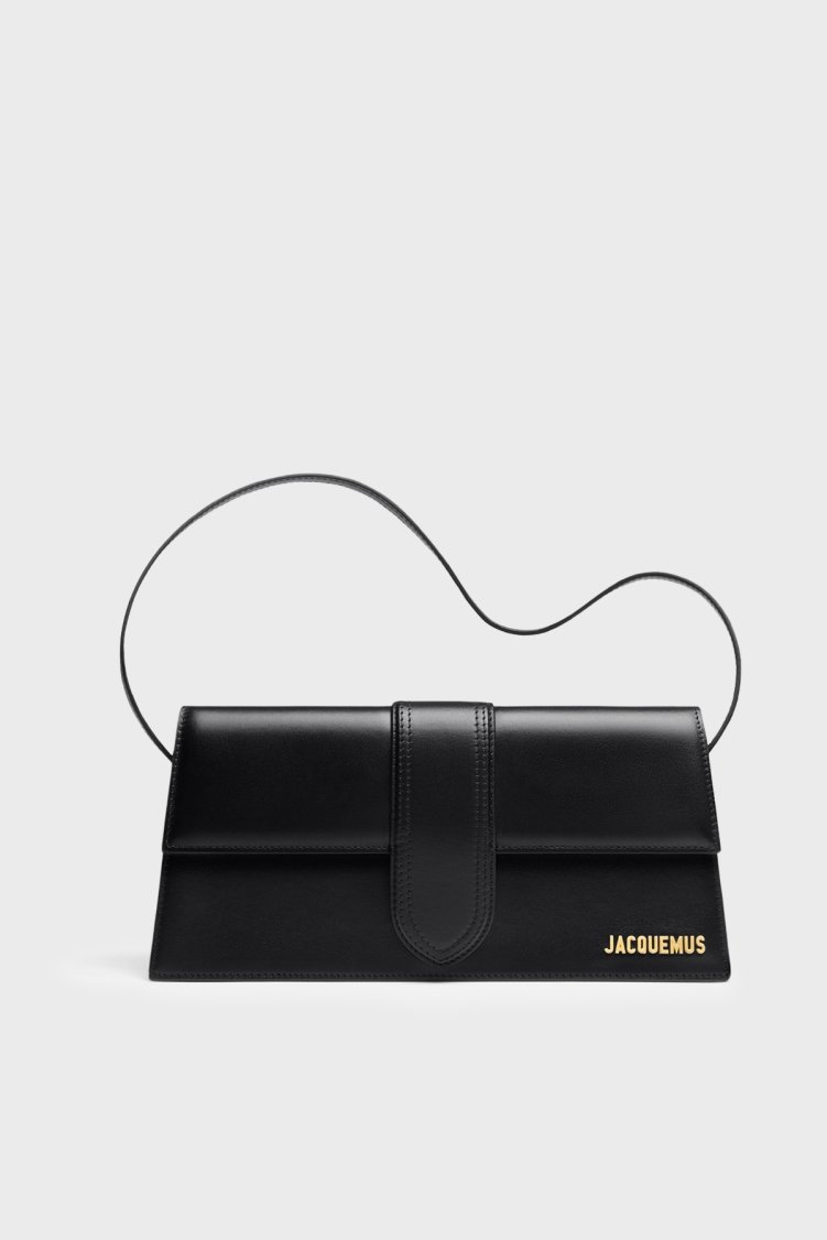 Jacquemus Le Bombıno Long Deri Omuz Askılı Kadın Çanta 22EBAW00013AC01C02 Siyah - Jacquemus