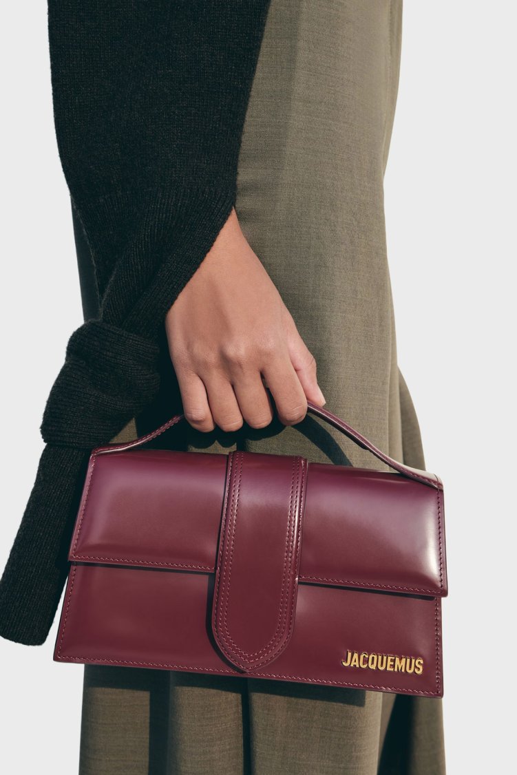 Jacquemus Le Grand Bambıno Deri Çıkarılabilir Askılı Kadın Çanta 23HBAW00007AC18A01 Bordo - Jacquemus (1)