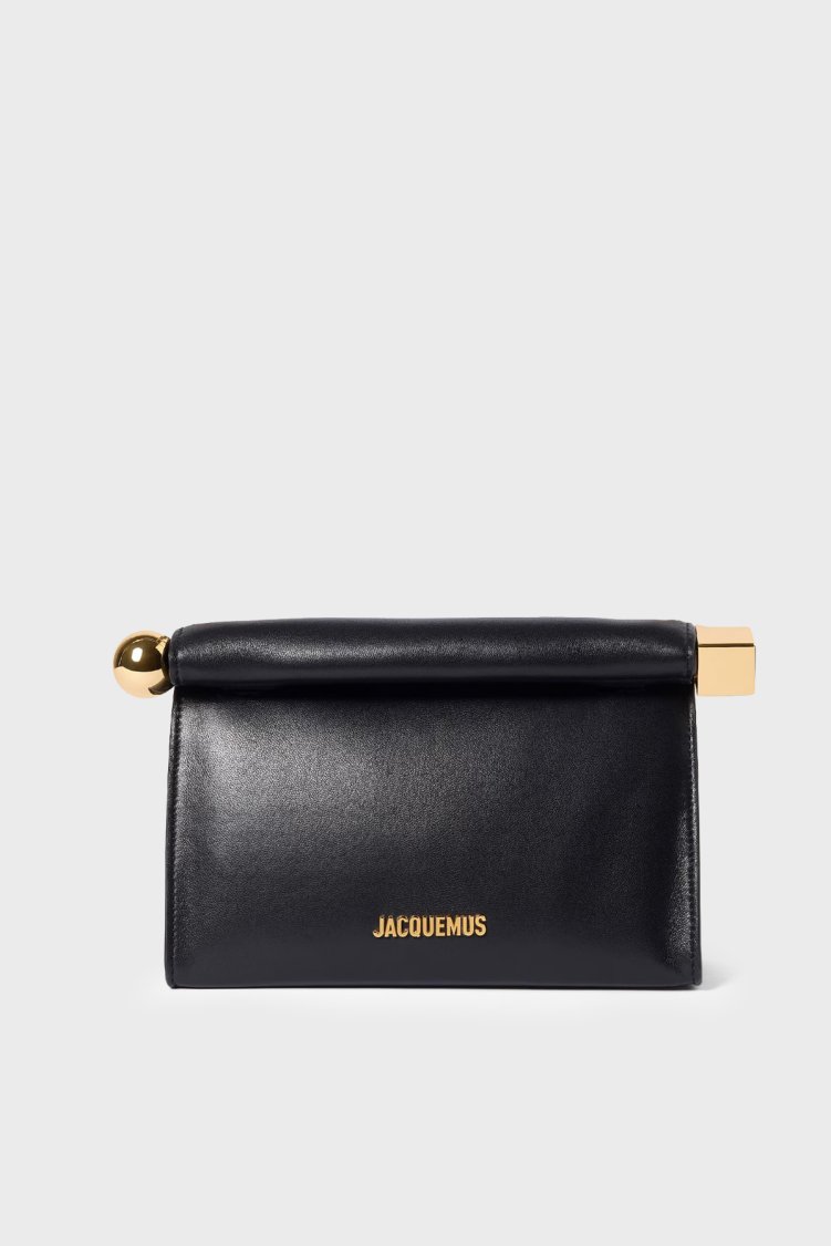 Jacquemus Le Sac Rond Carre Deri Çıkarılabilir Askılı Kadın Çanta 26HBAW00472AC27L14 Siyah - Jacquemus