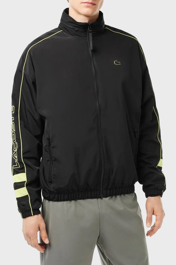 Lacoste Suya Dayanıklı Regular Fit Gizli Kapüşonlu Erkek Mont BH1607 6VT SİYAH - Lacoste
