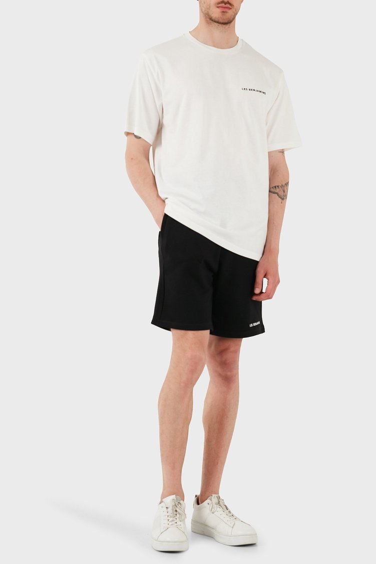 Les Benjamins % 100 Pamuk Regular Fit Logolu Erkek Short LBNOOSESSMUSO-307 SİYAH - Les Benjamins (1)
