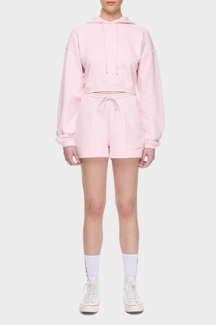Les Benjamins % 100 Pamuk Regular Fit Yüksek Bel Çimalı Bayan Short LBNOOSESSFUSO-312 PEMBE - Les Benjamins (1)