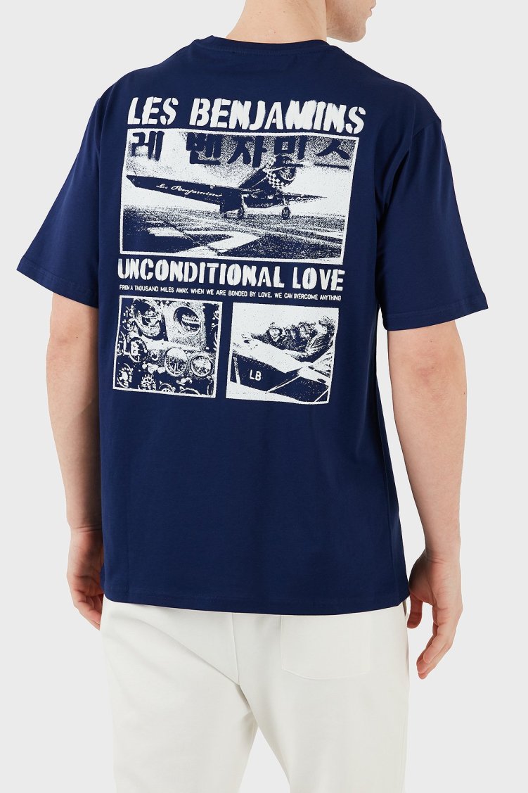 Les Benjamins Baskılı Relaxed Fit Pamuklu Bisiklet Yaka Erkek T Shirt LB25SSUNLMUTS-017 SAKS - Les Benjamins