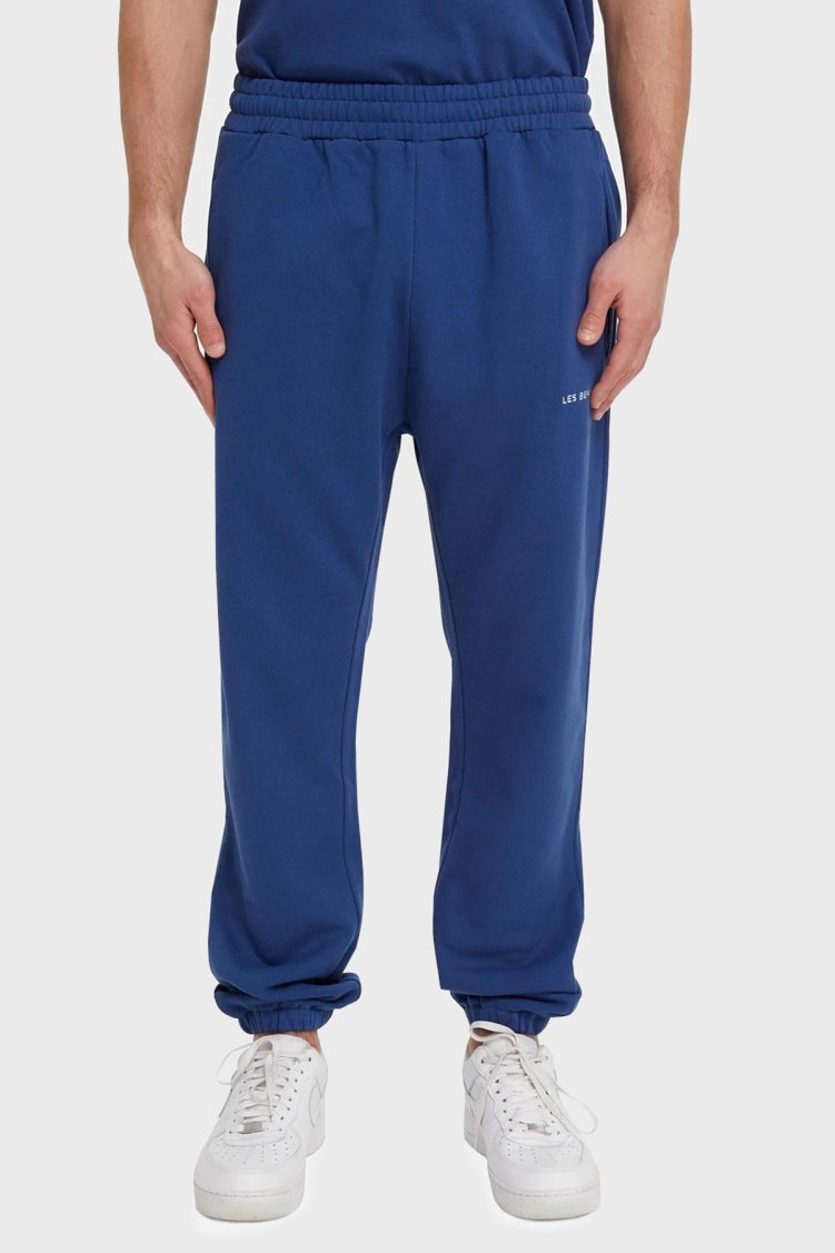 Les Benjamins % 100 Pamuk Elastik Bel Bantlı Cepli Jogger Spor Erkek Pantolon LB21SSCORMUSP-002 LACİVERT - Les Benjamins (1)