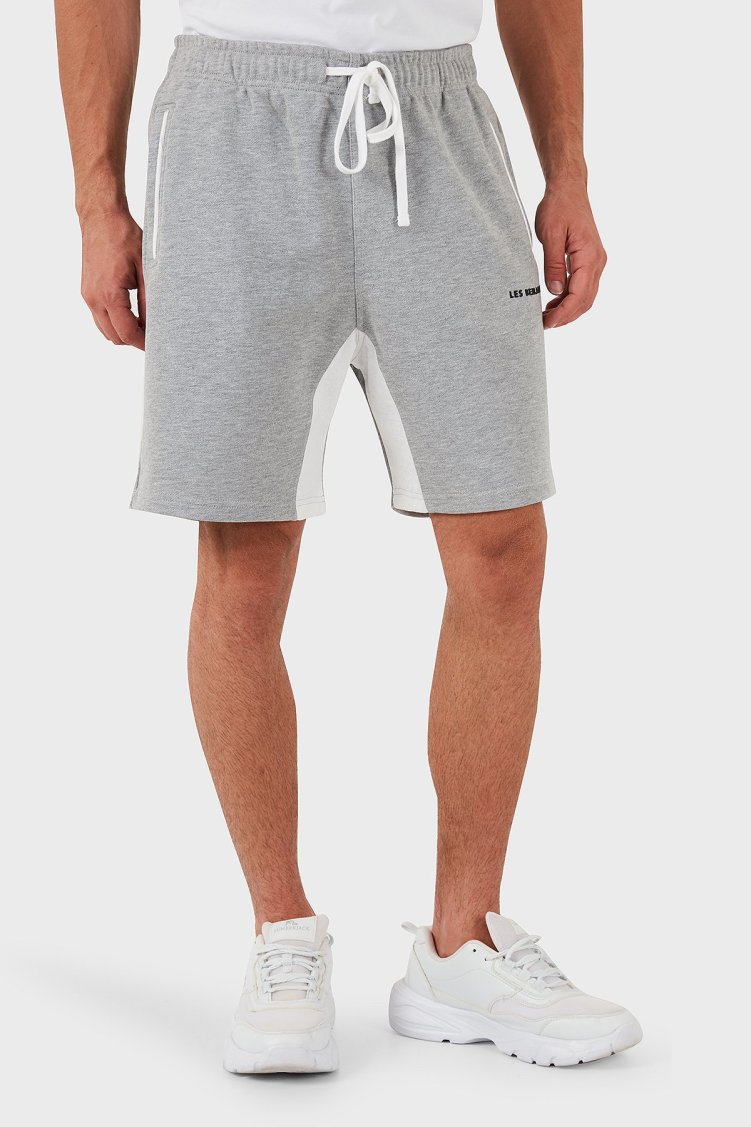 Les Benjamins Pamuklu Logolu Regular Fit Erkek Short LB24SSCLAMUSO-407 GRİ - Les Benjamins