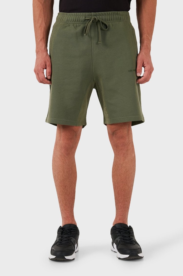 Les Benjamins Pamuklu Logolu Regular Fit Erkek Short LB24SSCLAMUSO-409 HAKİ - Les Benjamins