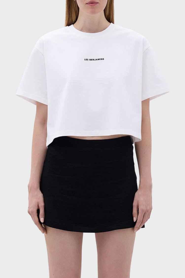 Les Benjamins Pamuklu Oversize Fit Bayan T Shirt LB23FWCLAFUTS-409 BEYAZ - Les Benjamins