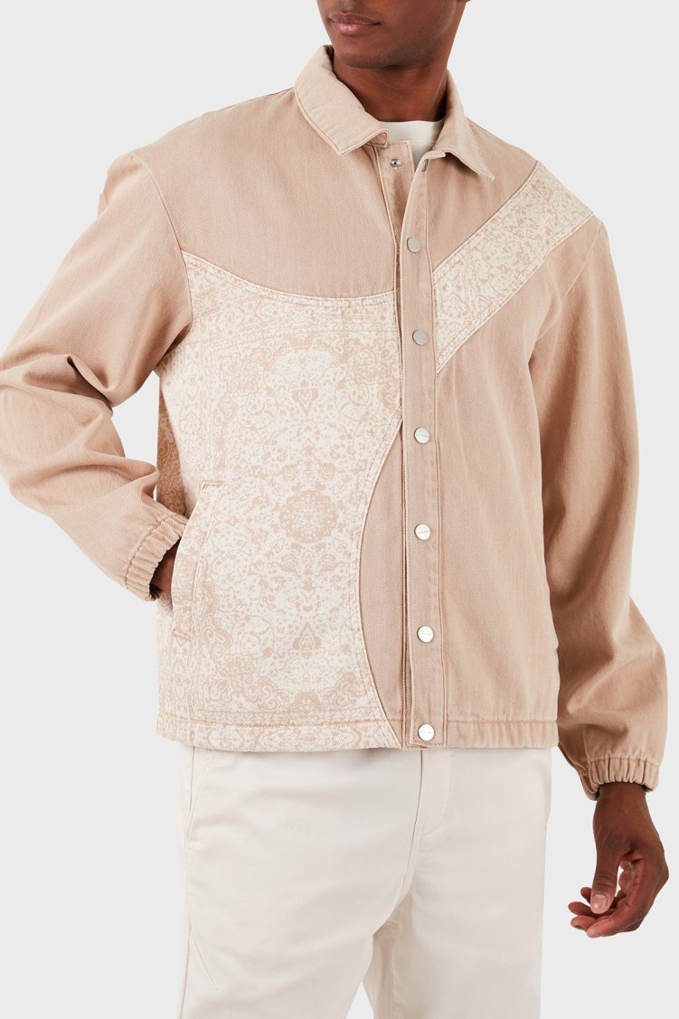 Les Benjamins Pamuklu Oversize Fit Erkek Ceket LB24SSKISMUJC-003 BEJ - Les Benjamins