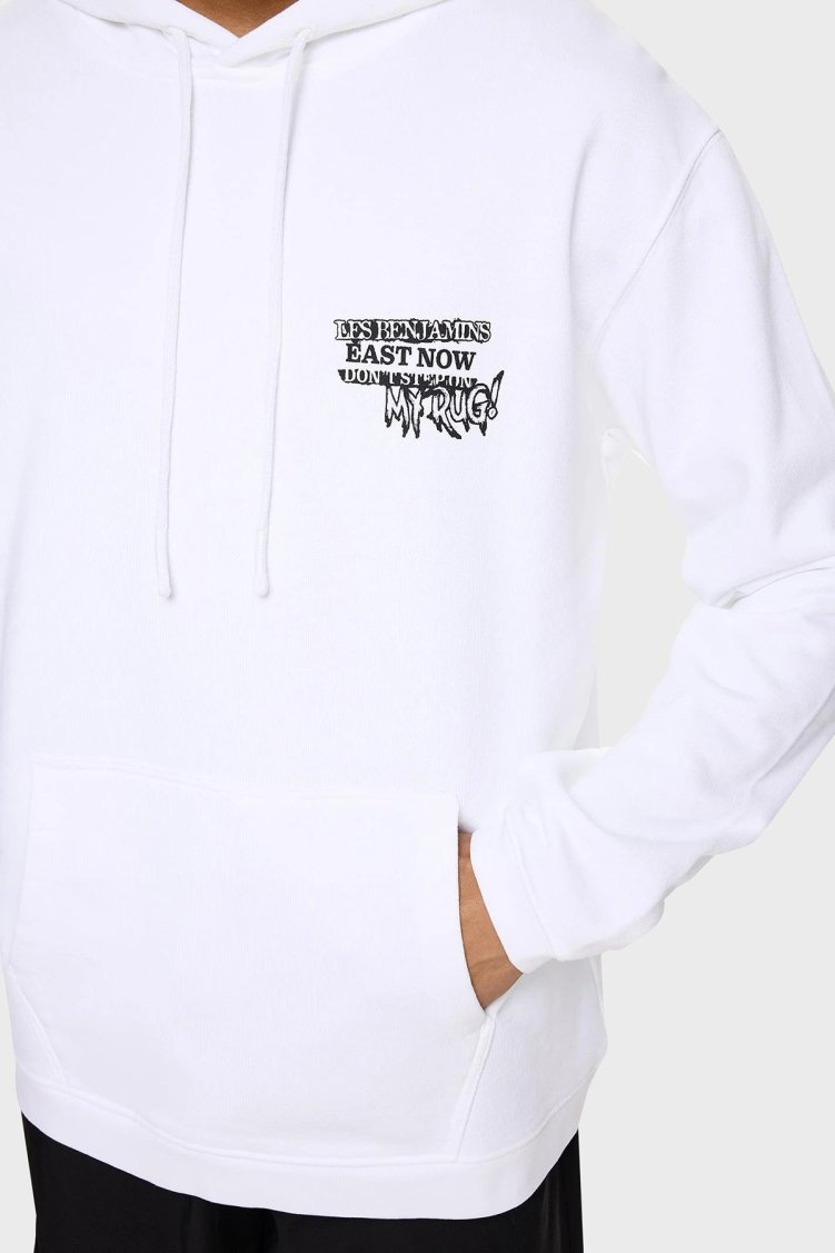 Les Benjamins Pamuklu Regular Fit Kapüşonlu Kanguru Cepli Erkek Sweat LB24FWEAPMUHD-002 BEYAZ - Les Benjamins (1)