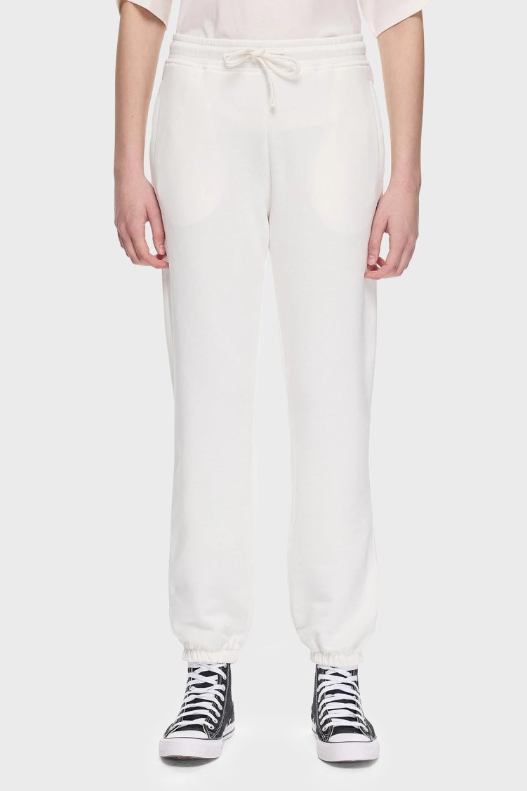 Les Benjamins Pamuklu Regular Fit Normal Bel Lastikli Paça Bayan Pantolon LBNOOSESSFUSP-306 BEYAZ - Les Benjamins