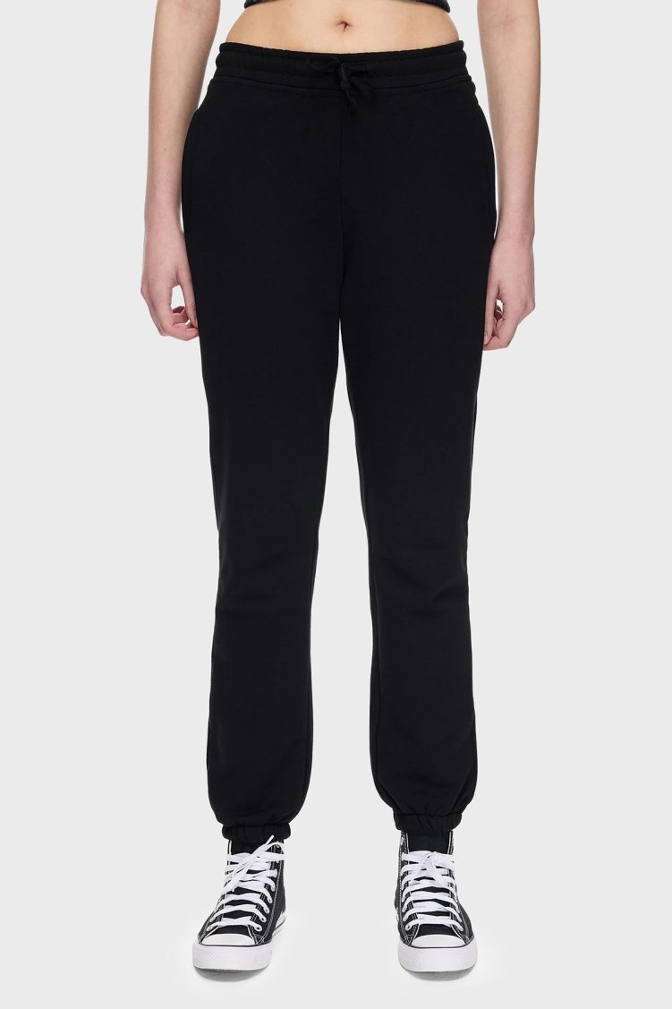 Les Benjamins Pamuklu Regular Fit Normal Bel Lastikli Paça Bayan Pantolon LBNOOSESSFUSP-307 SİYAH - Les Benjamins