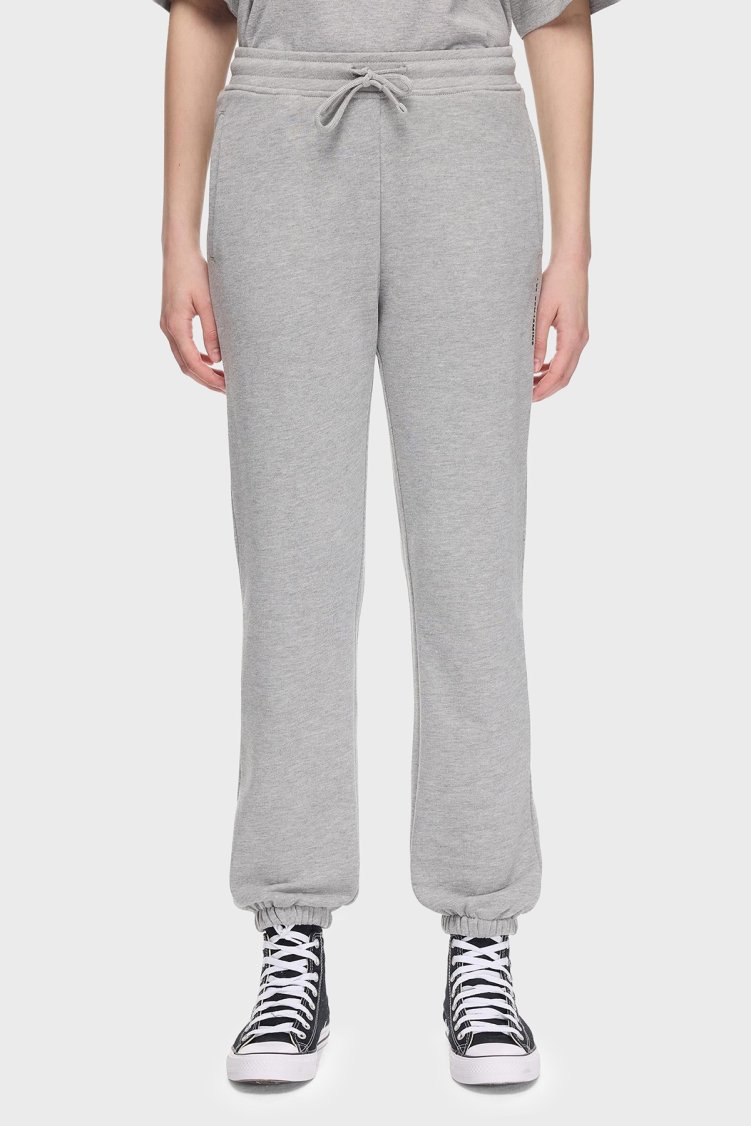 Les Benjamins Pamuklu Regular Fit Normal Bel Lastikli Paça Bayan Pantolon LBNOOSESSFUSP-308 GRİ - Les Benjamins