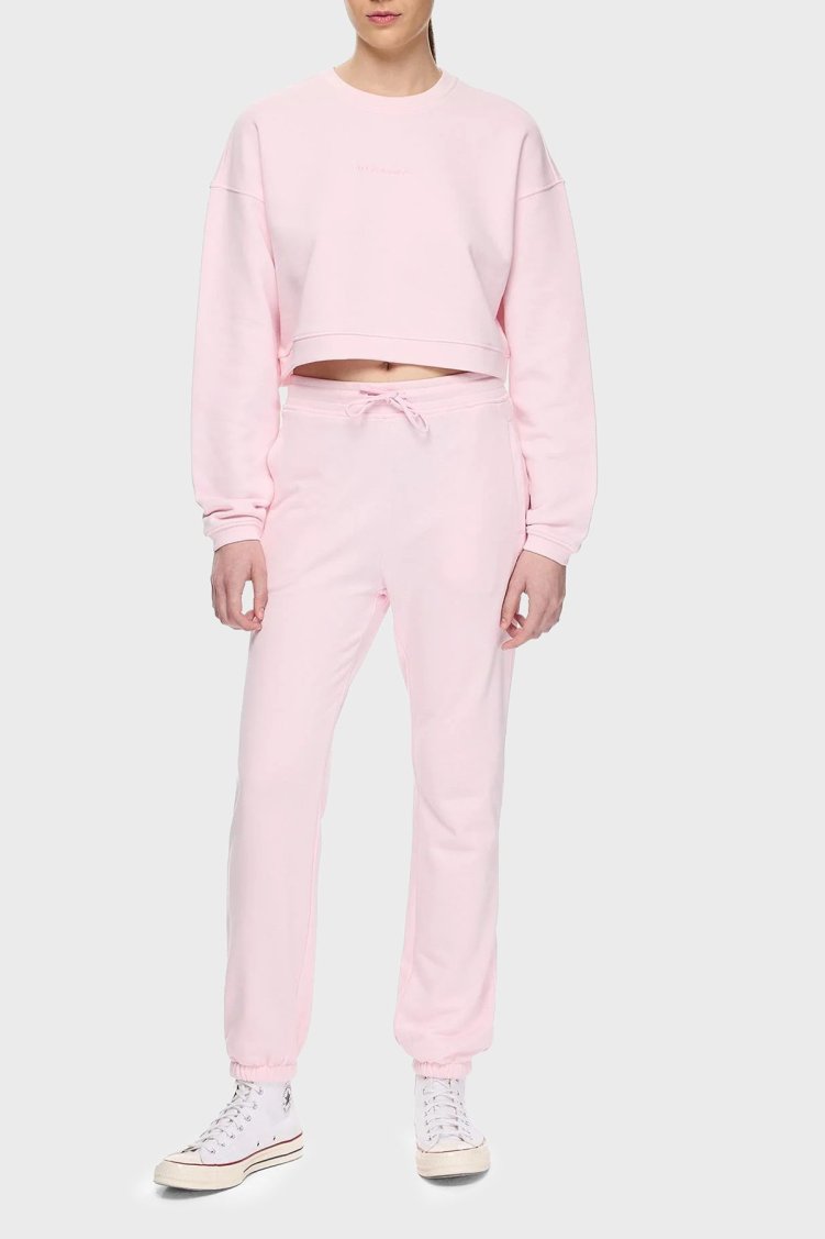 Les Benjamins Pamuklu Regular Fit Normal Bel Lastikli Paça Bayan Pantolon LBNOOSESSFUSP-312 PEMBE - Les Benjamins (1)