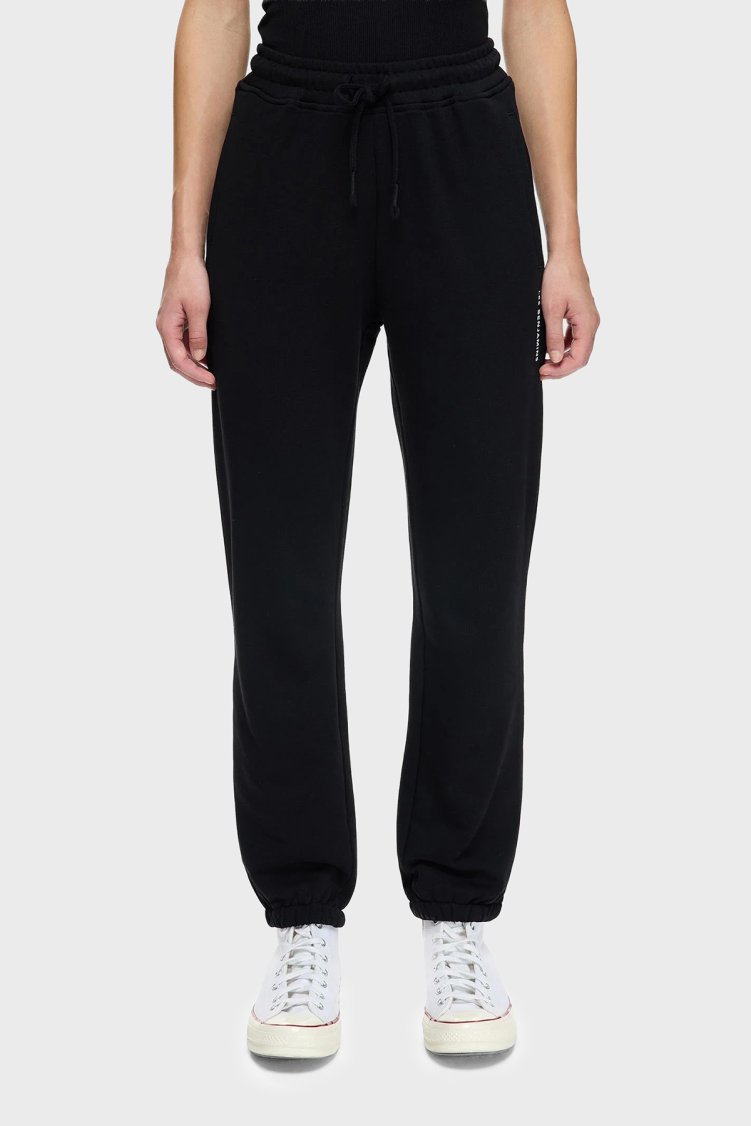 Les Benjamins Pamuklu Regular Fit Normal Bel Ribanalı Paça Jogger Bayan Pantolon LBNOOSCORFUSP-307 SİYAH - Les Benjamins