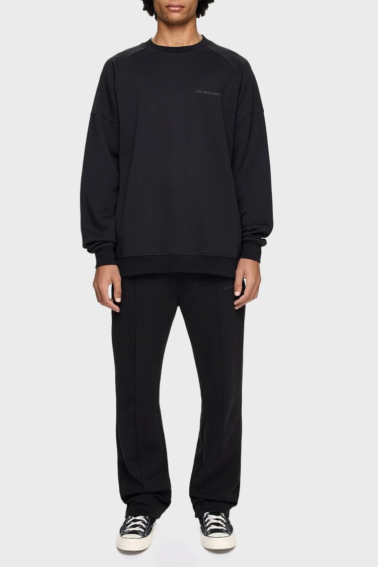 Les Benjamins Pamuklu Relaxed Fit Bisiklet Yaka Erkek Sweat LB23FWCLAMUSW-407 SİYAH - Les Benjamins (1)