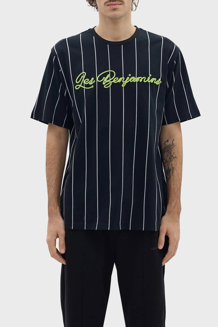 Les Benjamins Pamuklu Relaxed Fit Bisiklet Yaka Erkek T Shirt LB24SSKISMUTS-014 SİYAH - Les Benjamins