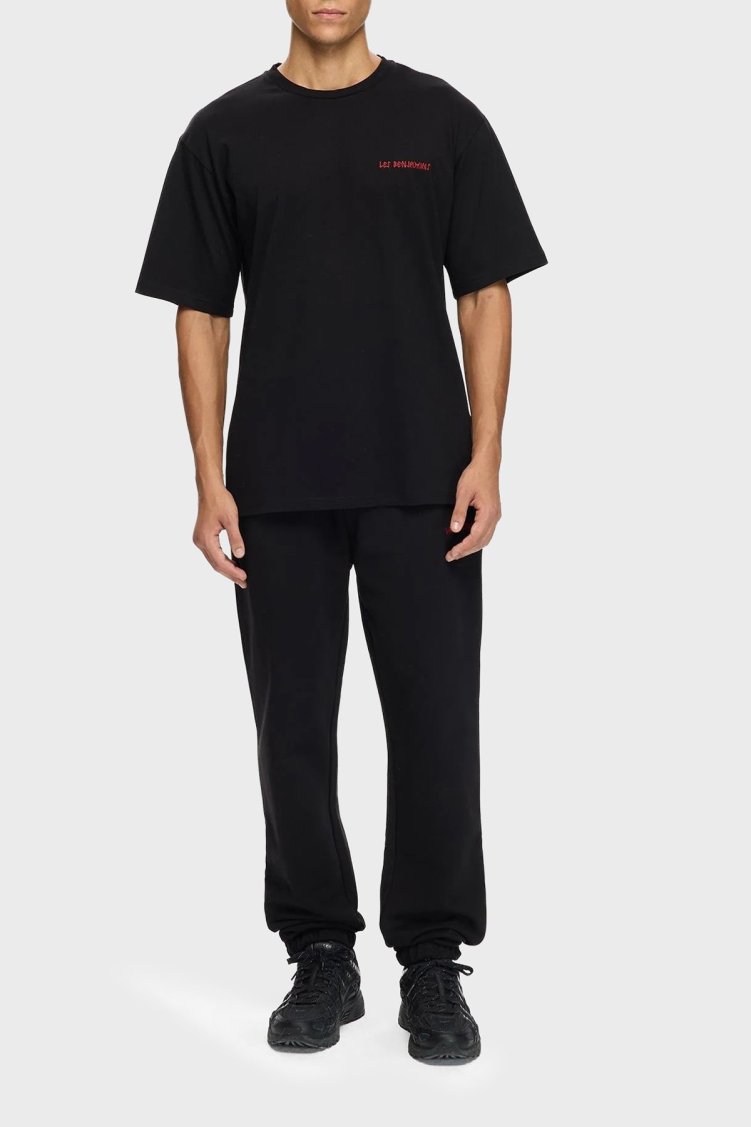 Les Benjamins Sırt Baskılı Pamuklu Relaxed Fit Bisiklet Yaka Erkek T Shirt LB25FWTURMUTS-026 SİYAH - Les Benjamins (1)