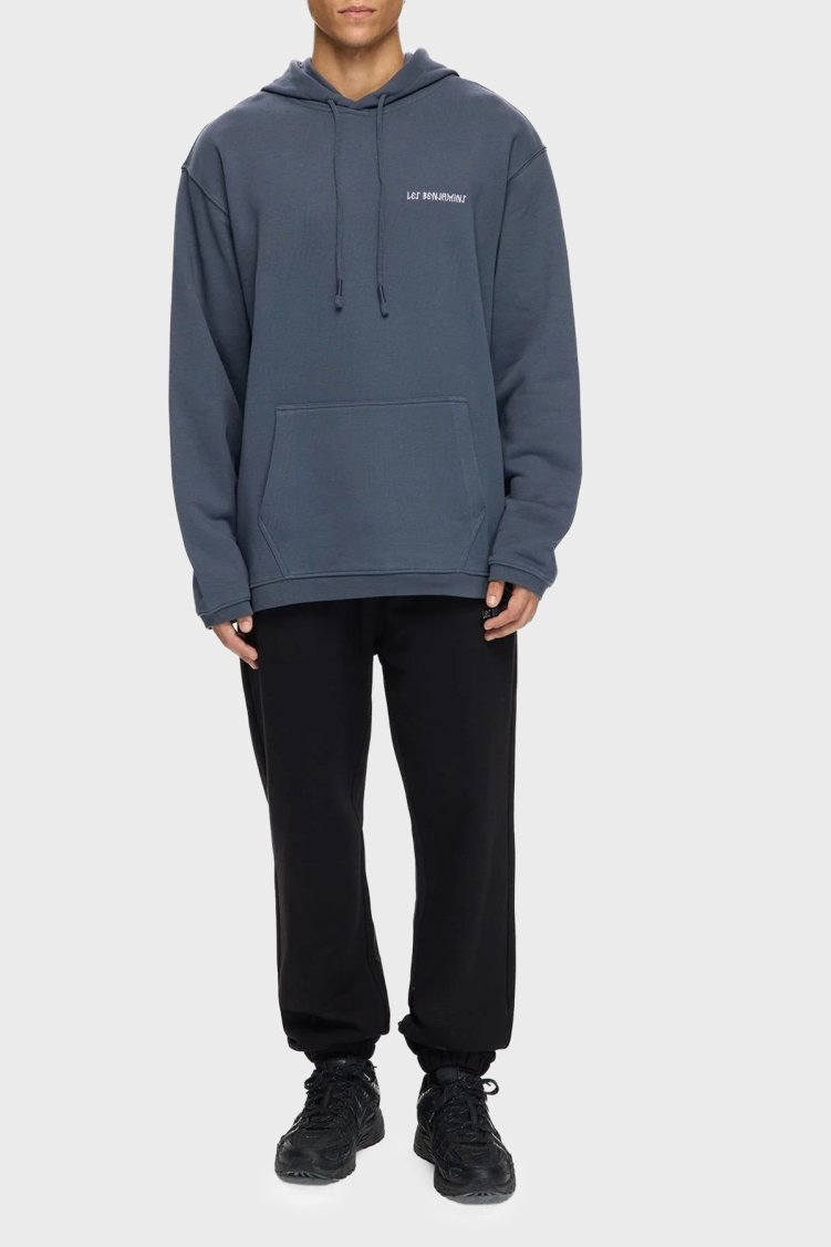 Les Benjamins Sırt Baskılı Pamuklu Relaxed Fit Kapüşonlu Erkek Sweat LB25FWTURMUHD-008 MAVİ - Les Benjamins (1)