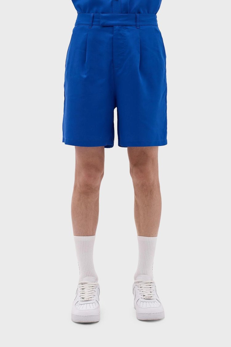 Les Benjamins Tencel Regular Fit Cepli Erkek Short LB24SSKISMUSO-010 MAVİ - Les Benjamins (1)