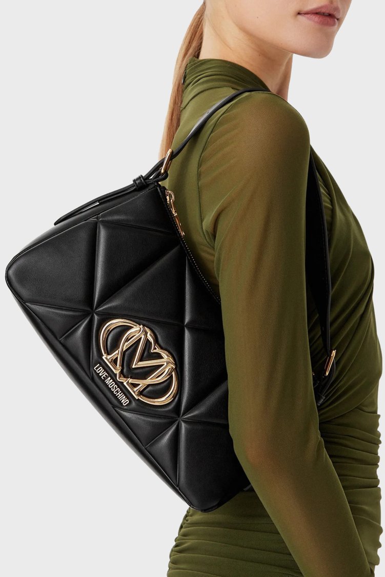 Love Moschino Kapitoneli Ayarlanabilir Askılı Kadın Çanta JC4032PP1PLC0000 Siyah - Love Moschino (1)