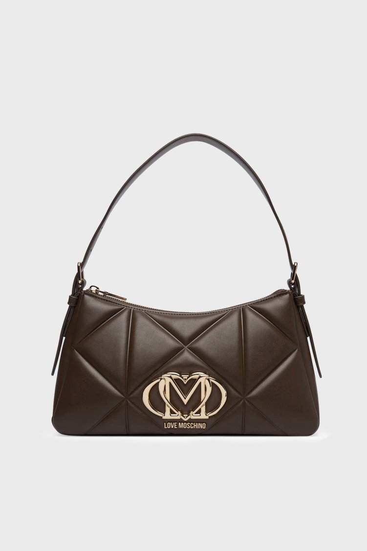 Love Moschino Kapitoneli Ayarlanabilir Askılı Kadın Çanta JC4032PP1PLC0300 Kahve - Love Moschino