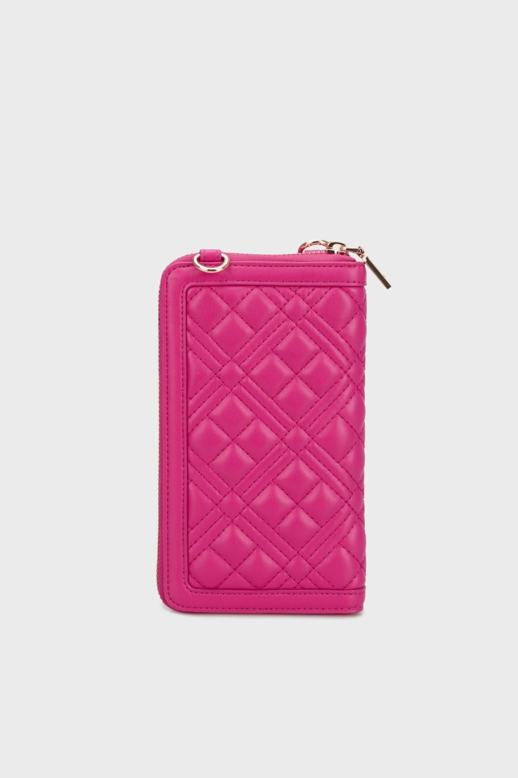 Love Moschino Kapitoneli Çıkarılabilir Zincir Askılı Portföy Bayan Cüzdan JC5682PP1LLA0626 FUŞYA - Love Moschino (1)