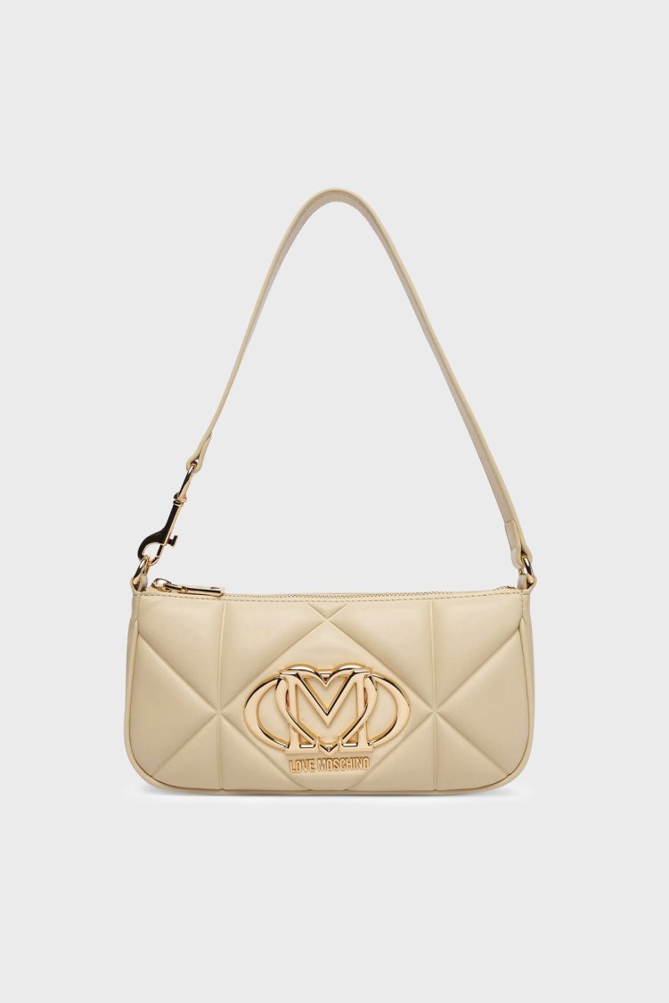 Love Moschino Kapitoneli Omuz Askılı Bayan Çanta JC4111PP1OLC0129 BEJ - Love Moschino