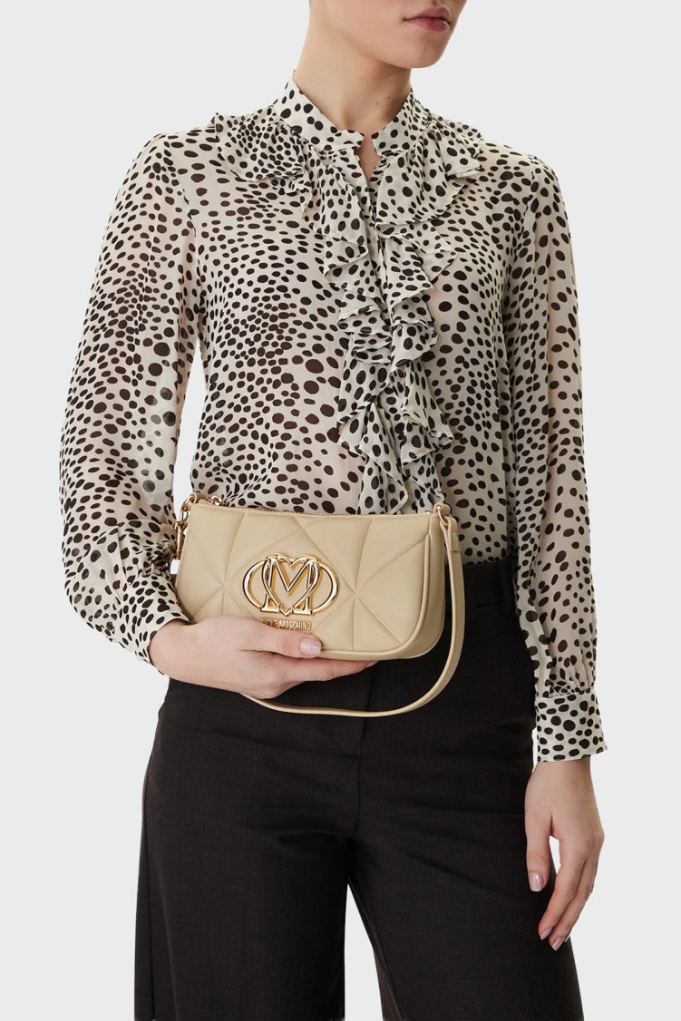 Love Moschino Kapitoneli Omuz Askılı Bayan Çanta JC4111PP1OLC0129 BEJ - Love Moschino (1)